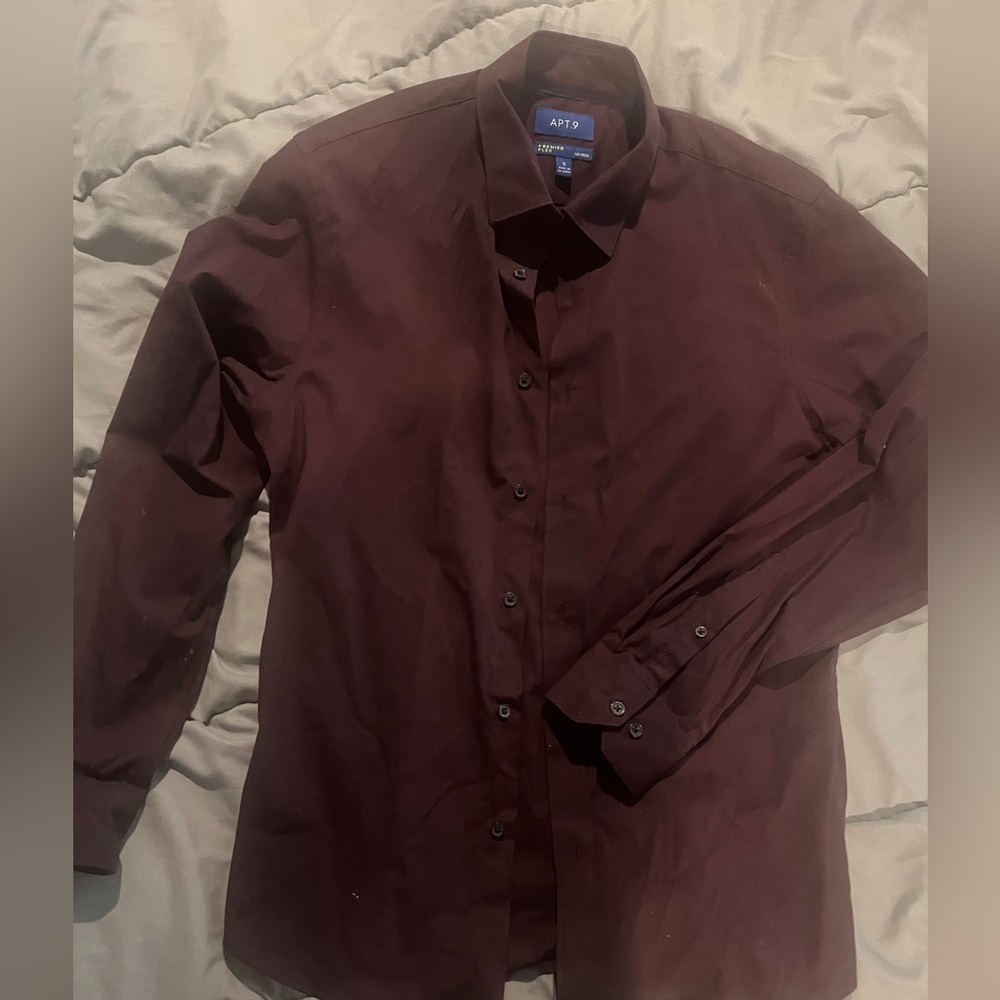 Apt 9 men’s purple button up shirt